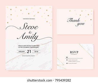 Marble Wedding Card