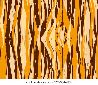 Marbled background. Orange and brown pattern. Stylized han drawn tiger skin. To be used for fabric design, graphic design. Vintage illustration.