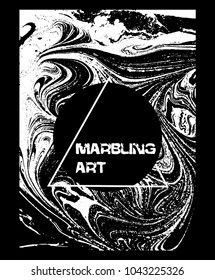 Fondo abstracto en blanco y negro enmarañado. Patrón de mármol líquido. Textura del fluido vectorial. Diseño de plantillas de negocio.