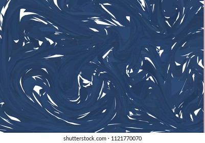 Marbled blue abstract background. Liquid marble pattern.