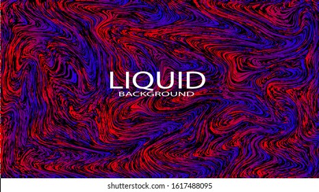 Marbled blue and red abstract background. Liquid marble pattern.