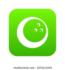 Marbled bowling ball icon digital green for any design isolated on white vector illustration