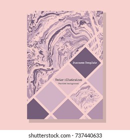 Marbled pastel abstract background. Liquid marble pattern. Vector fluid texture. Business template design.