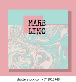 Marbled pastel abstract background. Liquid marble pattern. Vector fluid texture. Business template design.