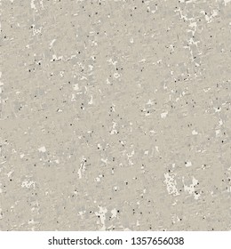 Marbled stone surface, in beige and gray shades, with black dots and white spots. Rough texture. Grunge background. Vector illustration.