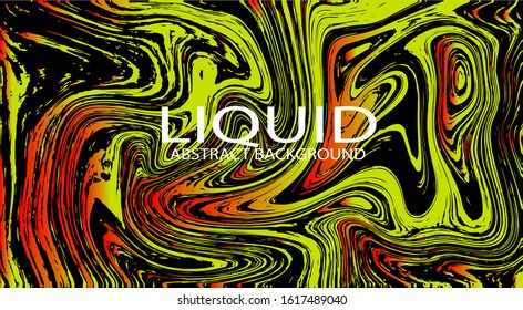 Marbled yellow abstract background. Liquid marble pattern.