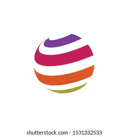 marbles ball logo design template