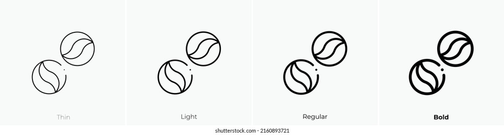 marbles icon. Linear style sign isolated on white background. Vector illustration.
