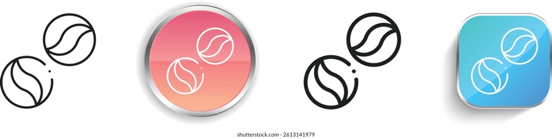 marbles icon. Thin Linear, Regular and Button Style Design Isolated On White Background