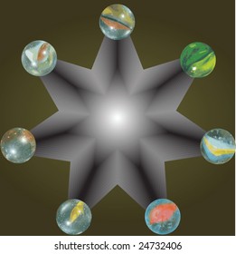 marbles, vector