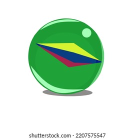ilustración de vector de mármol en fondo blanco