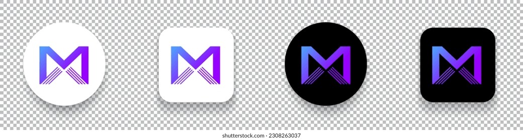 MARBLEX (MBX) crypto currency logo symbol set isolated on transparent background vector