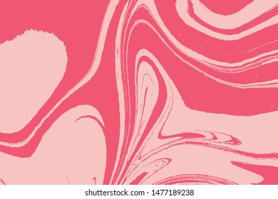 Marbling art eastern technique. Marble texture puzzle abstract background. Vector.