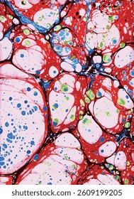 Marbling Art, Turkish art of water marbling Ebru