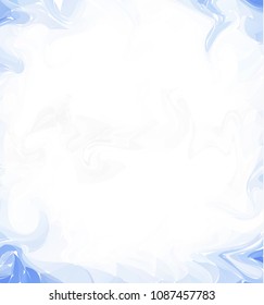 Marbling. Blue Marble texture. Paint splash. Colorful fluid. Abstract liquid colored background. Vector illustration.