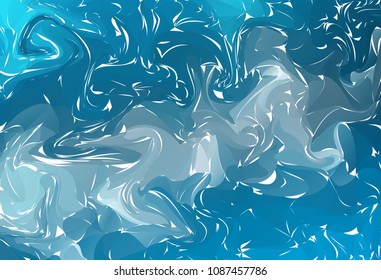 Marbling. Blue Marble texture. Paint splash. Colorful fluid. Abstract liquid colored background. Vector illustration.