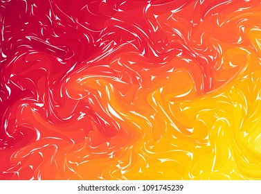 Marbling. Orange Marble texture. Paint splash. Colorful fluid. Abstract liquid colored background. Vector illustration.