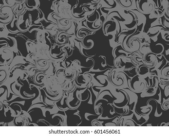 Marbling seamless pattern. Marbled paper watercolor. Drawing on the water. Grunge textures. Vector illustration 