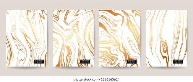 Marbling texture design template Marble collection design for Card, Poster, Wedding Invitation - Vector