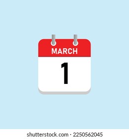 March 1 Concept Design. Vector Illustration.
