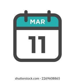 March 11 Calendar Day or Calender Date for Deadline or Appointment