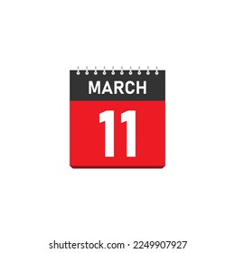 March 11 Concept Design. Vector Illustration.