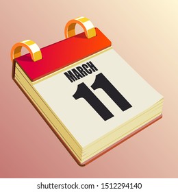 March 11 on Red Calendar