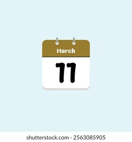 March 11th: Date on a Calendar
