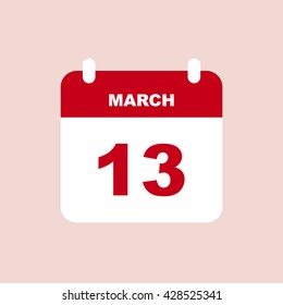 MARCH 13 calendar Icon.