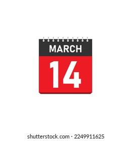 Diseño conceptual del 14 de marzo. Ilustración vectorial.
