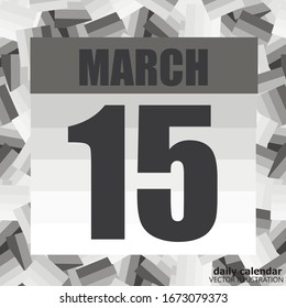 March 15 icon. For planning important day. Banner for holidays and special days. March Fifteenth. Vector Illustration.