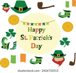 march 17 is happy st patrick's day Vector illustration
