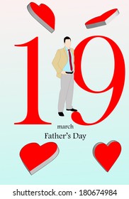 March 19 Father's Day  - graphical representation of the March 19 Father's Day 