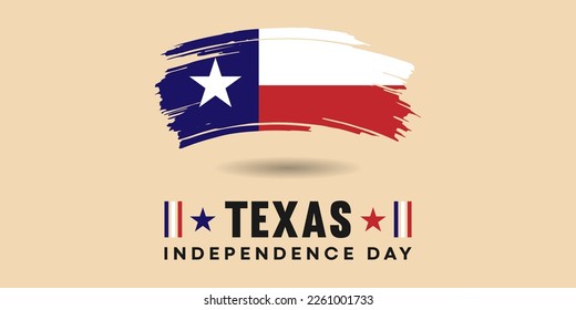 2. März, Unabhängigkeitstag von Texas Vektorgrafik. Geeignet für Grußkarten, Poster und Banner.