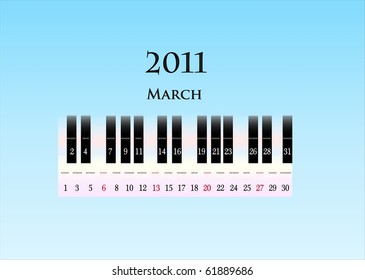 march 2011 ( piano keys )