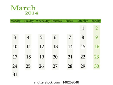 March 2014 in english