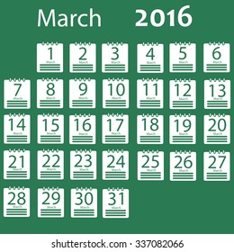 March 2016 Calendar