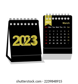 March 2023 Calendar. March 2023 Calendar vector illustration. 
Wall Desk Calendar Vector Template, 
Simple Minimal Design. Wall Calendar Template For March 2023.