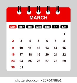 March 2025 Calendar Printable Monthly Planner