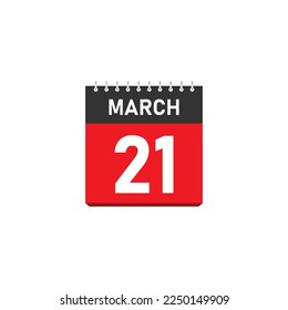 March 21 Concept Design. Vector Illustration.