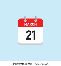 March 21 Concept Design. Vector Illustration.