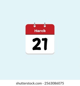 March 21st: Date, Day, and Calendar Icon