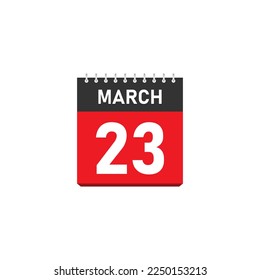 March 23 Concept Design. Vector Illustration.