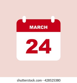 MARCH 24 calendar Icon.