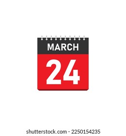 March 24 Concept Design. Vector Illustration.