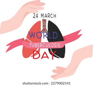 March 24 is World Tuberculosis Day  Vector illustration.