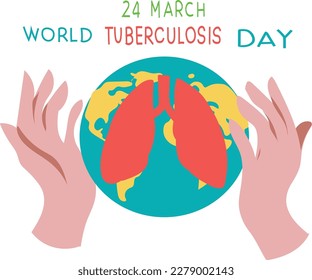 El 24 de marzo es la ilustración del Día Mundial de la Tuberculosis Vector.