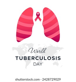 March 24. world tuberculosis day. Celebration of lung health day from tuberculosis. world tuberculosis day celebration template design