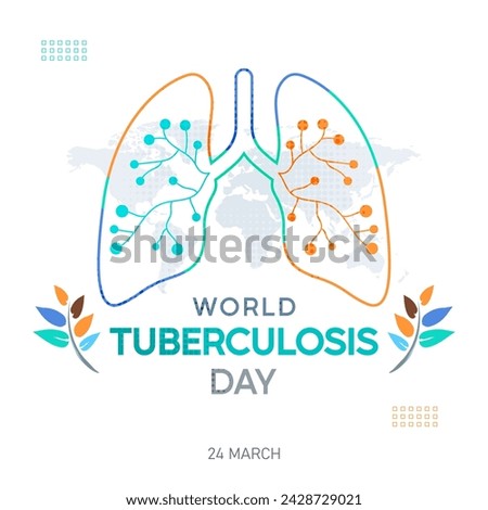 March 24. world tuberculosis day. Celebration of lung health day from tuberculosis. world tuberculosis day celebration template design