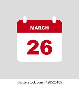 MARCH 26 calendar Icon.